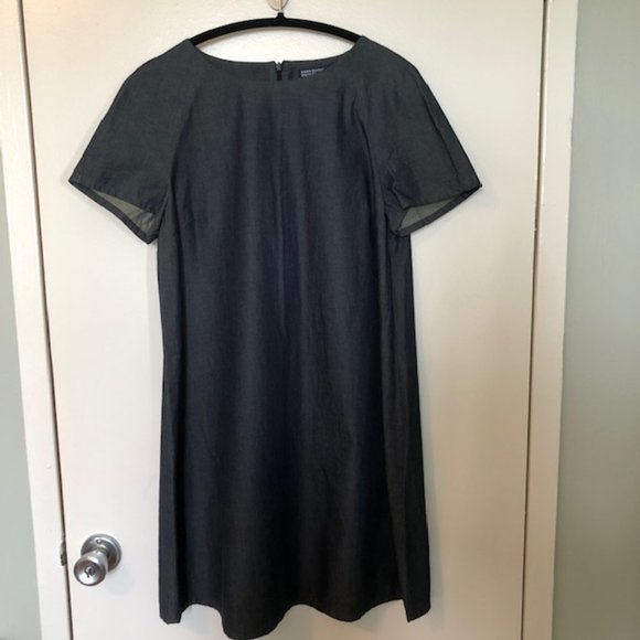 Zara Dark Denim Dress A Line - Picture 1 of 4